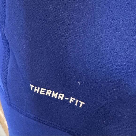 Nike Therma Fit Hoodie Sweatshirt Blue Full Zip Womens Medium - Picture 4 of 5